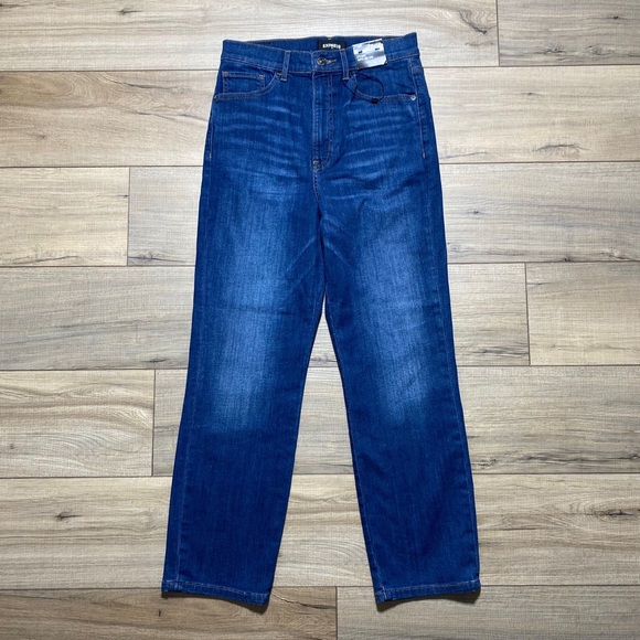 Express Denim - Express Women Straight Super High Rise Jeans Size 6R Blue